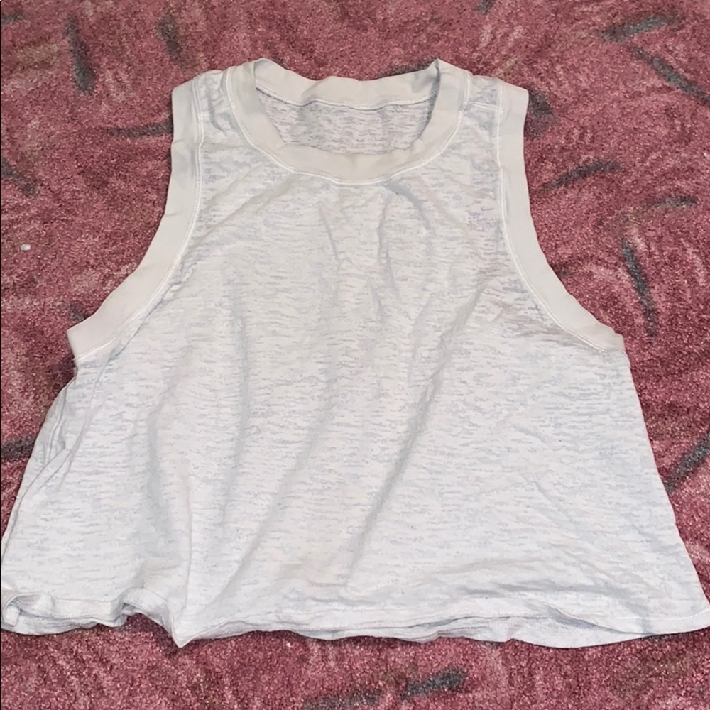 Lululemon white burn out tank top